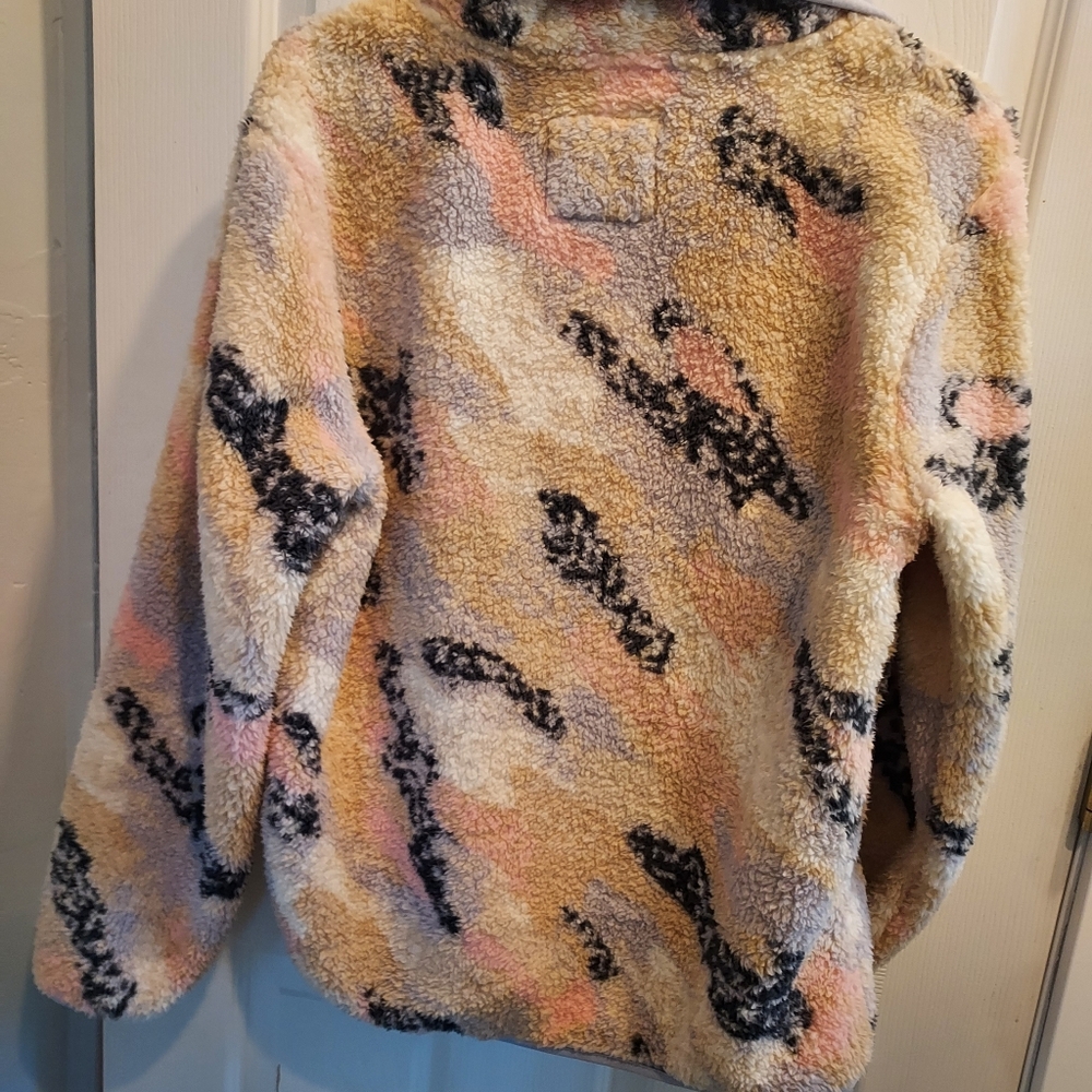 Billabong Women's Adventure Division Multicolor Fleece Sherpa Jacket Pullover - Picture 2 of 6